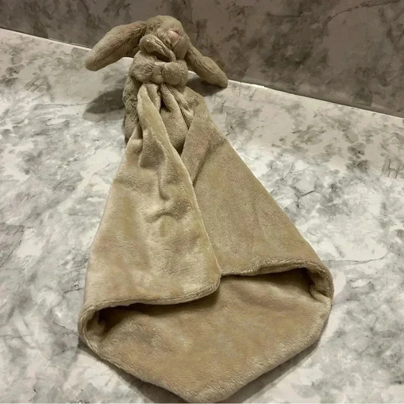 Jellycat Tan Bashful Bunny Soother Security Blanket Plush - Picture 1 of 4